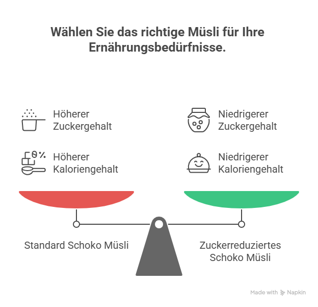 Nährwerte des Schoko Müslis von ALDI