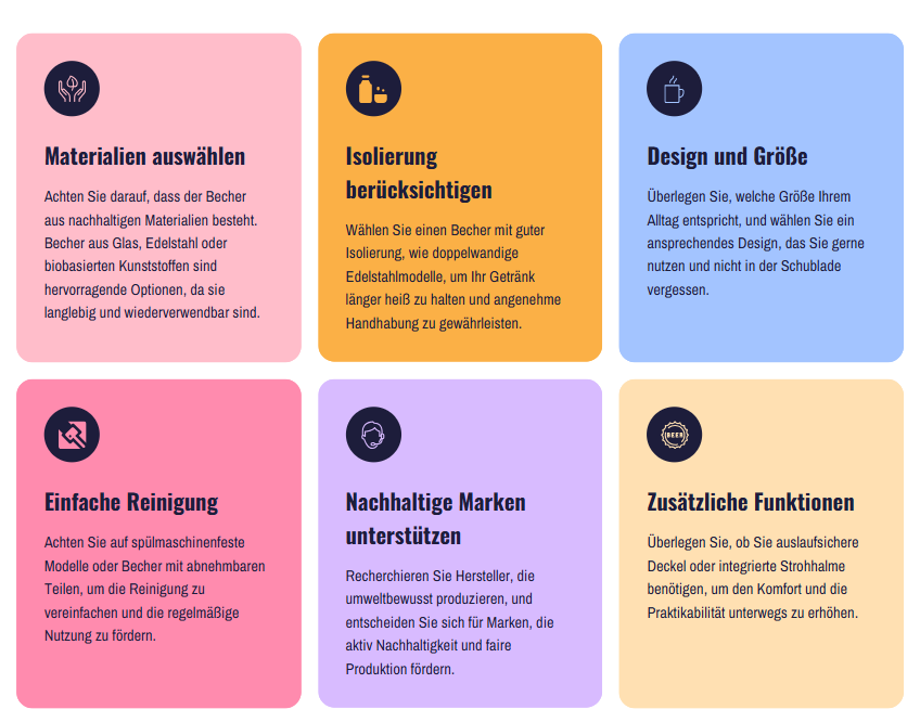 Tipps für nachhaltige Coffee to Go Becher infographic