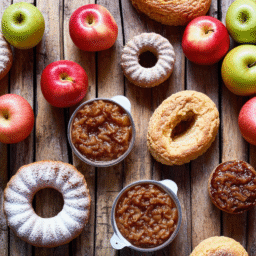 Variationen des Apfel Pudding Kuchen