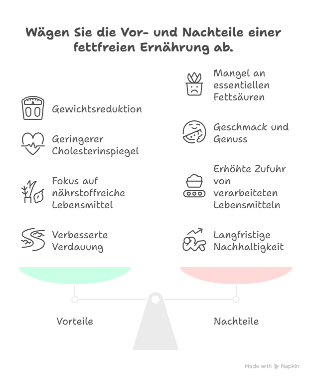 Vorteile und Nachteile einer fettfreien Ernährung