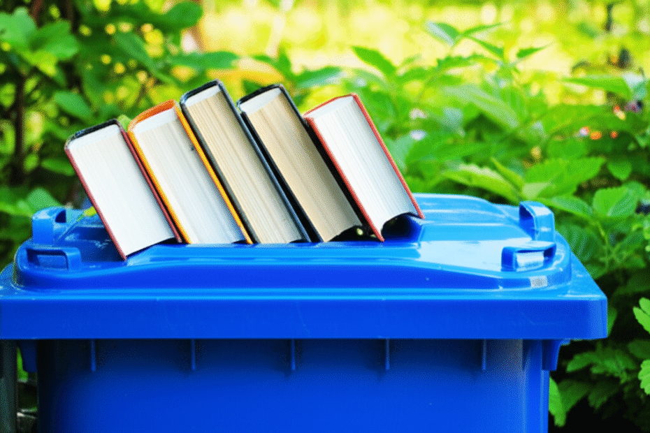 dürfen bücher in die blaue tonne