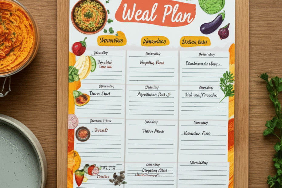 essensplan woche vegetarisch