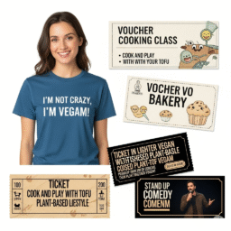 Lustige Geschenkkarten und Gutscheine für Veganer