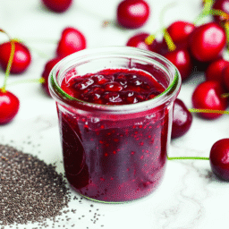 Variationen der Kirsch Chia Marmelade